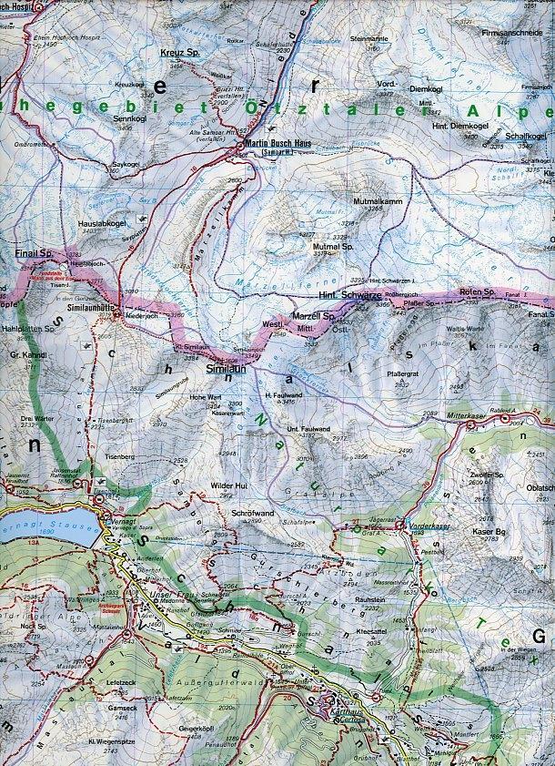 Südtirol 02 Vinschgau - Ötztaler Alpen 1 : 50 000