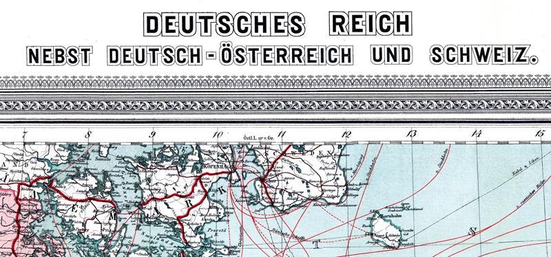 Historische Karte:  Deutsches Reich - Deutschland, um 1903 (plano)