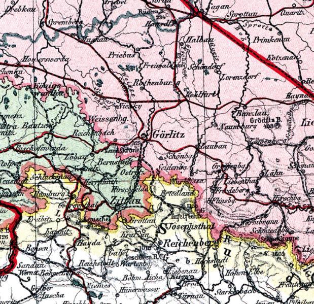 Historische Karte:  Deutsches Reich - Deutschland, um 1903 (plano)