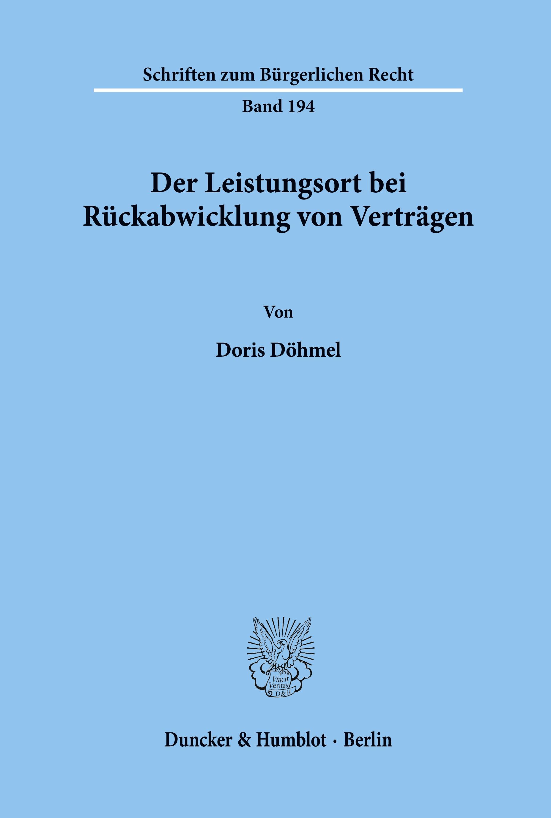 Der Leistungsort bei Rückabwicklung von Verträgen.