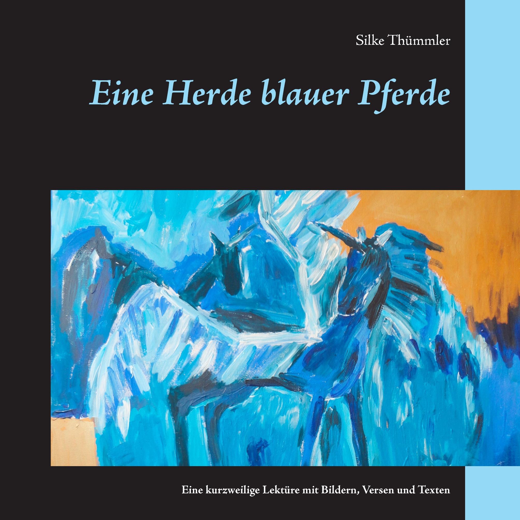 Eine Herde blauer Pferde