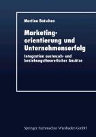 Marketingorientierung und Unternehmenserfolg