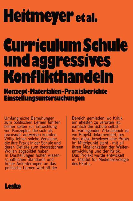 Curriculum ¿Schule und aggressives Konflikthandeln¿