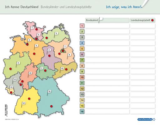 Ich kenne Deutschland - Bundesländer und Landeshauptstädte