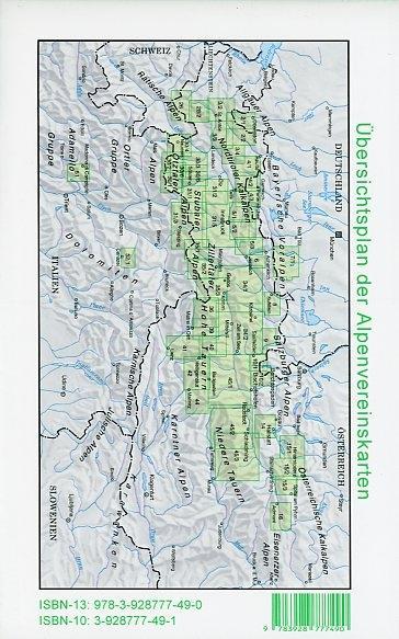 DAV Alpenvereinskarte 36 Venedigergruppe 1 : 25 000 Wegmarkierungen / Skirouten