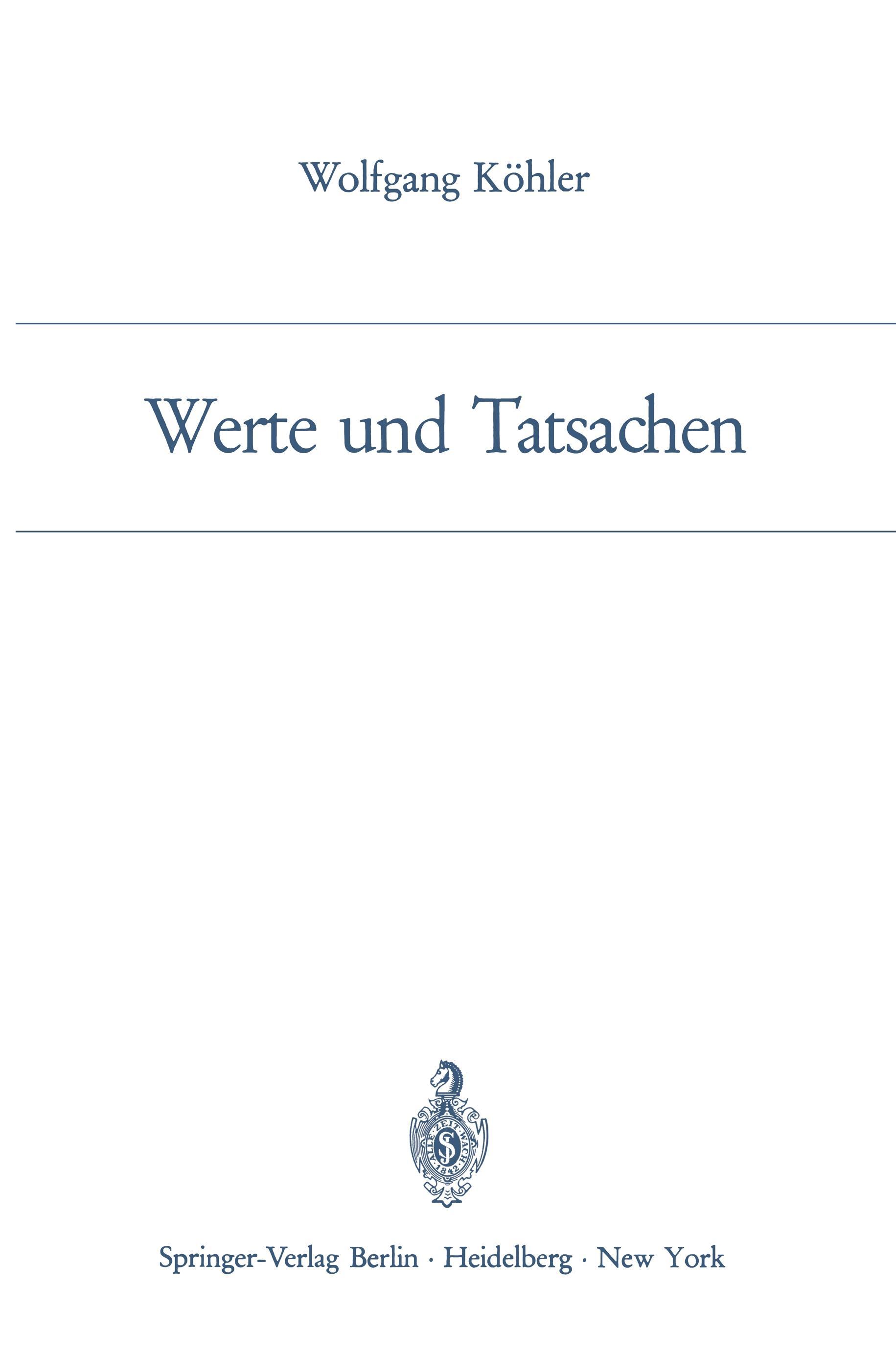 Werte und Tatsachen