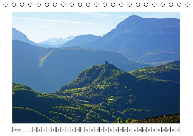 Südtirol im Frühling. Etschtal, Überetsch und Unterland. (Tischkalender immerwährend DIN A5 quer)