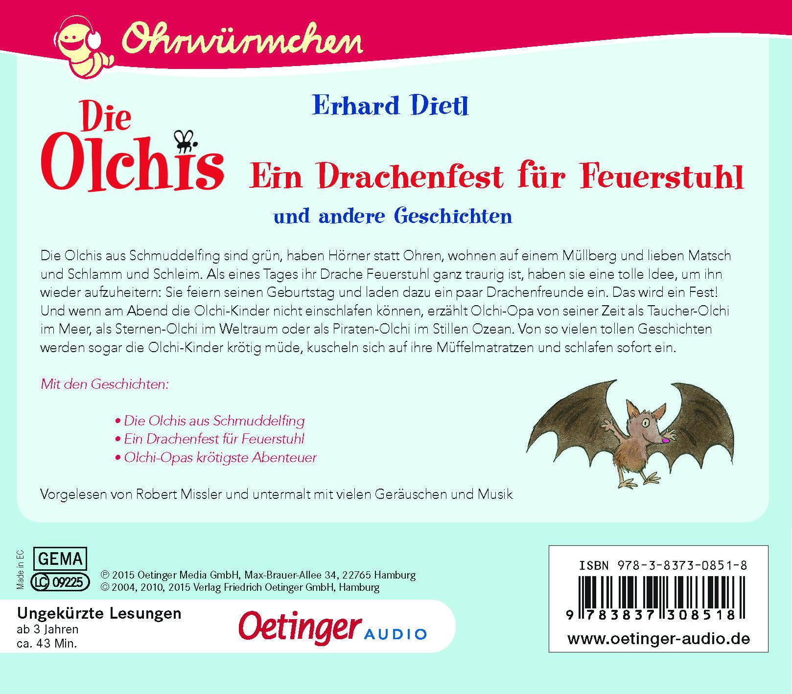 Die Olchis. Ein Drachenfest für Feuerstuhl und andere Geschichten (CD)