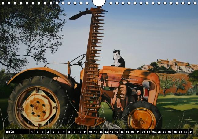 Chats d'Artiste Peintures d'Elisabeth BEGOT (Calendrier mural Calendrier perpétuel DIN A4 horizontal)