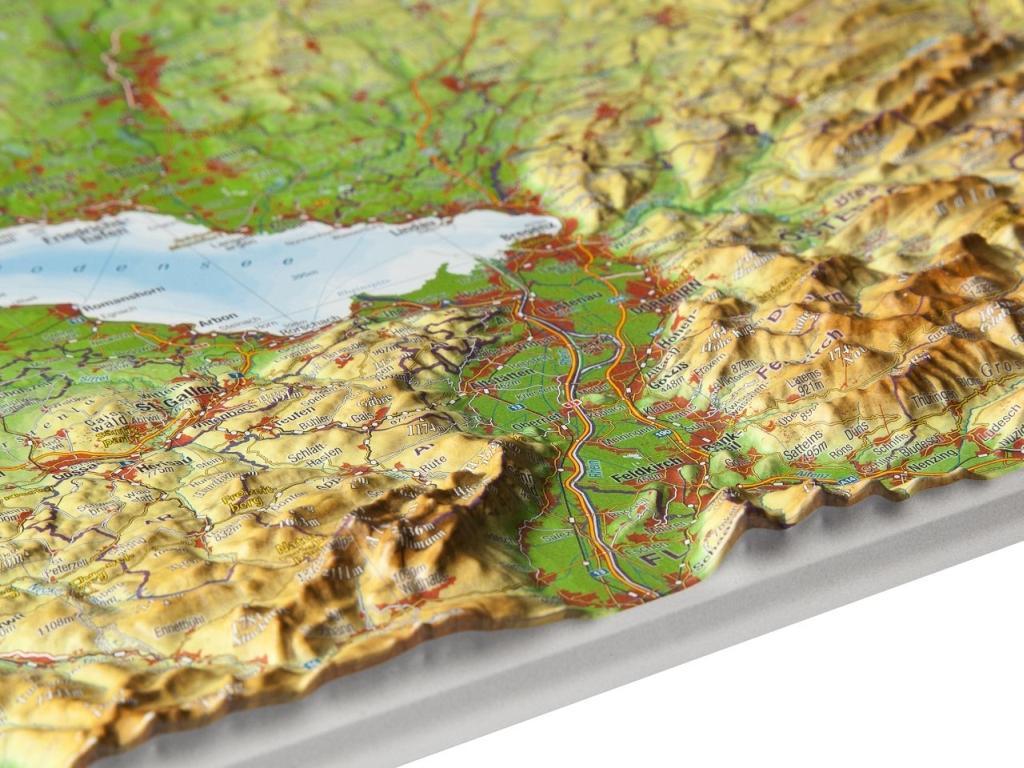 Relief Region Allgäu Bodensee 1 : 400.000