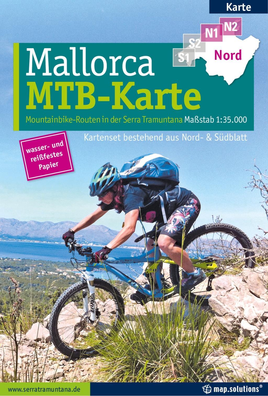 Mountainbikekarte Mallorca (Kartenset mit Nord + Süd-Blatt)