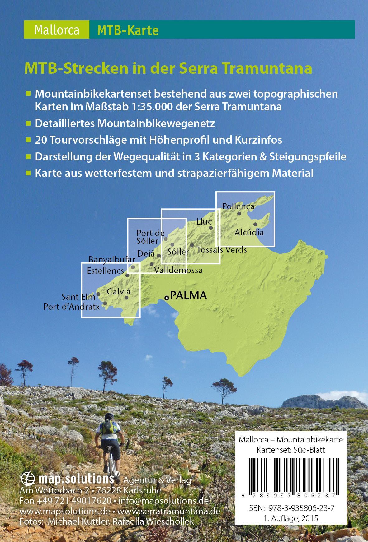 Mountainbikekarte Mallorca (Kartenset mit Nord + Süd-Blatt)