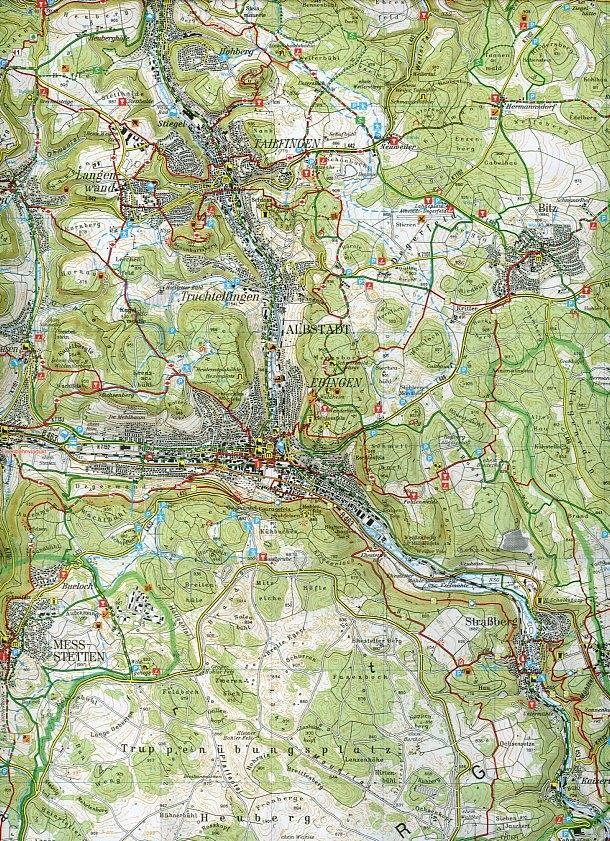 Sigmaringen Naturpark Obere Donau Freizeitkarte 1 : 50 000