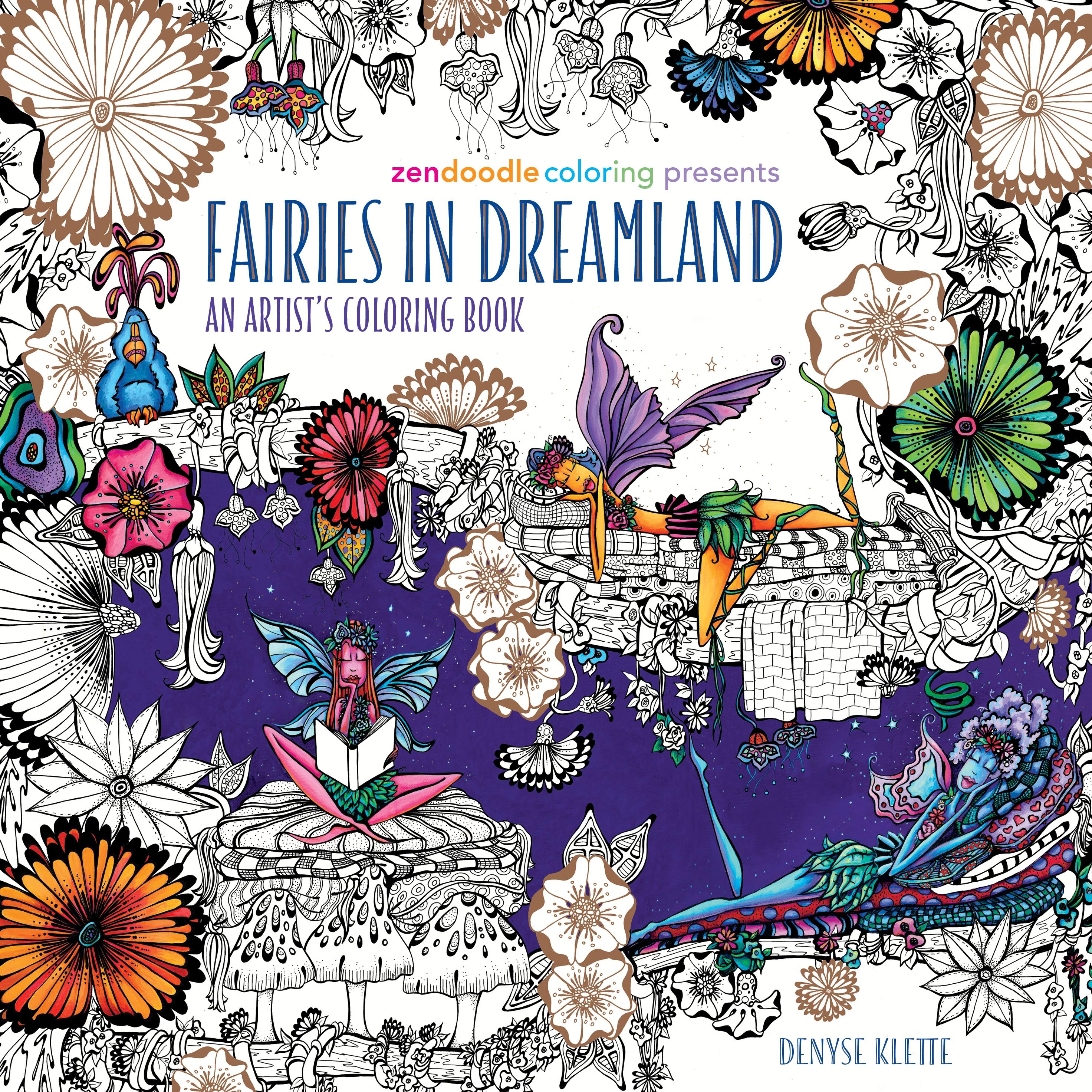 Zendoodle Coloring Presents Fairies in Dreamland