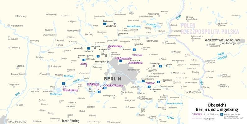 Berlin und Umgebung - Jede Tour mit öffentlichen Verkehrsmitteln erreichbar