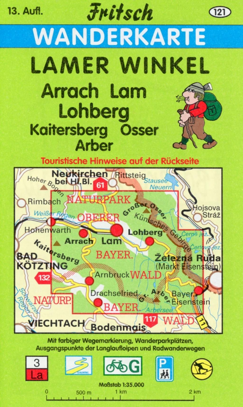 Lamer Winkel 1 : 35 000. Fritsch Wanderkarte