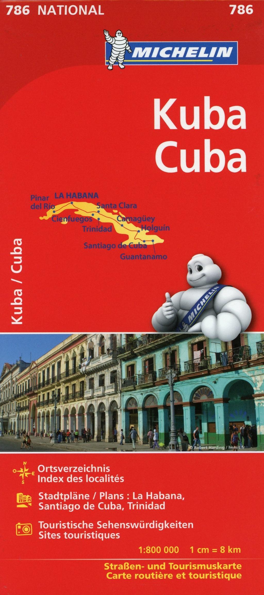 Michelin Nationalkarte Kuba / Cuba 1 : 800 000