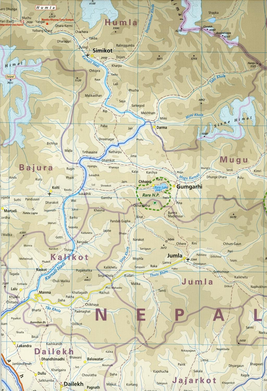 Reise Know-How Landkarte Nepal 1 : 500 000