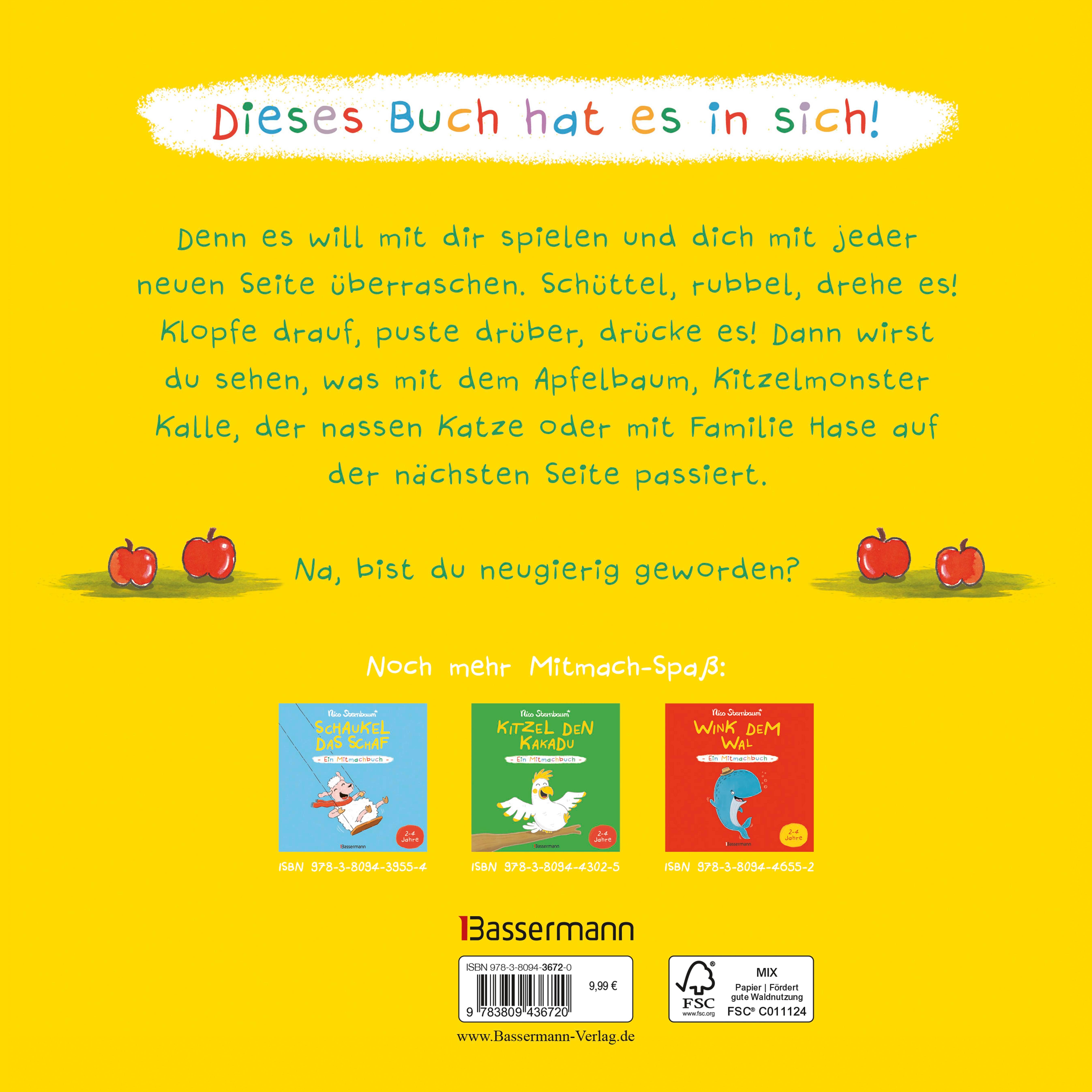 Schüttel den Apfelbaum - Ein Mitmachbuch. Für Kinder von 2 bis 4 Jahren