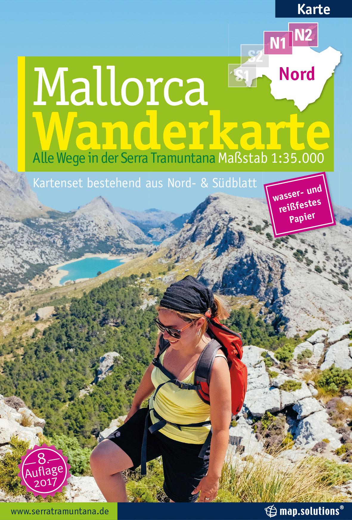 Mallorca Wanderkarte 1:35.000 (Kartenset mit Nord + Süd-Blatt)