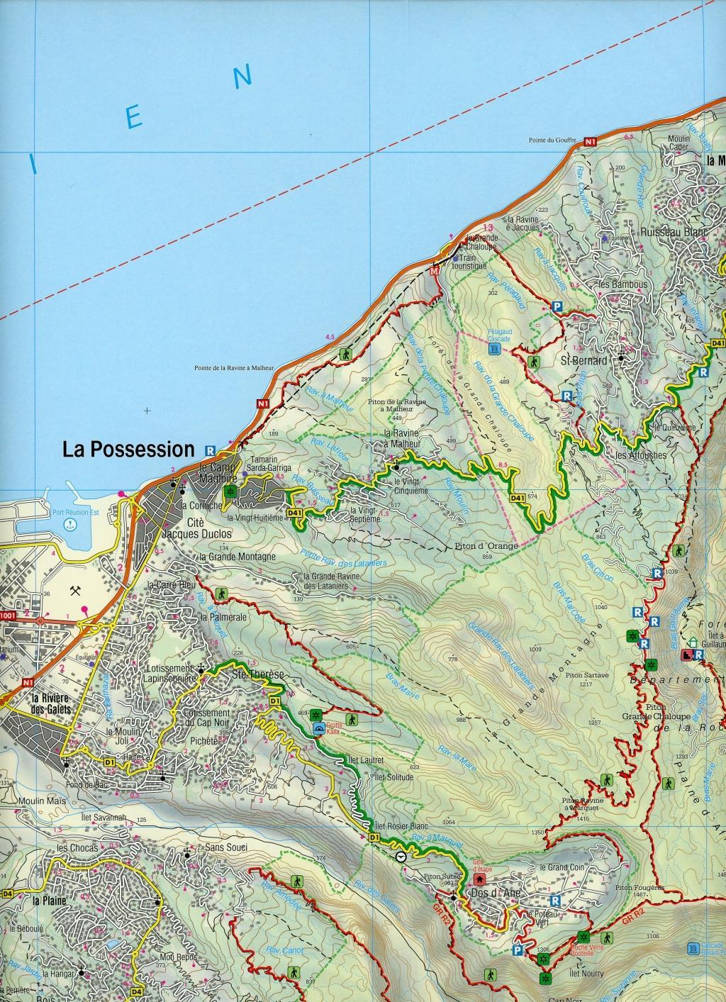 Réunion, Autokarte 1:50.000