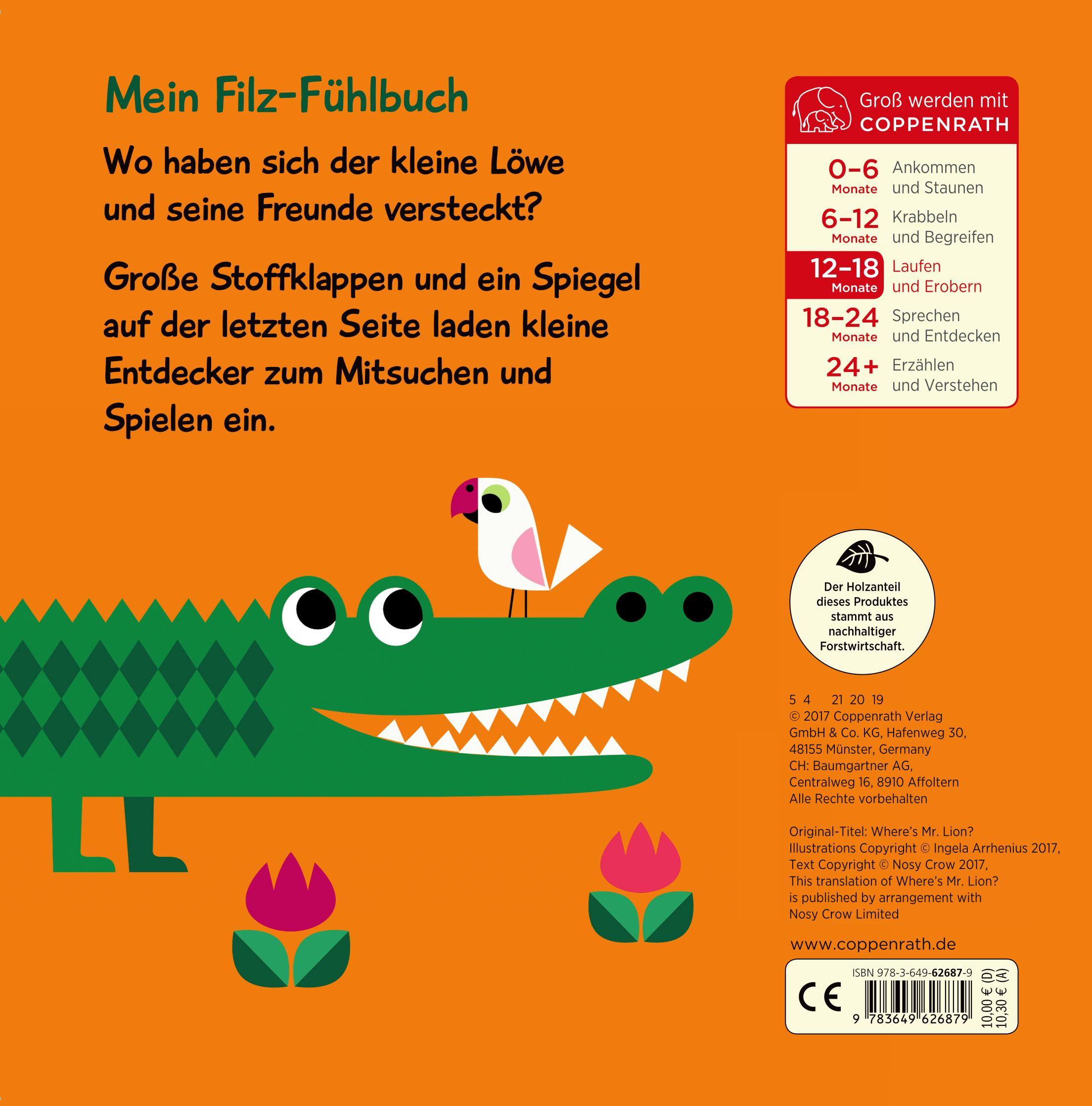 Mein Filz-Fühlbuch: Kuckuck, kleiner Löwe!