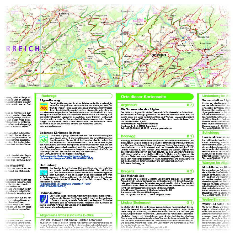 Allgäu, Wangen, Kempten, Lindau, Sonthofen 1:35 000