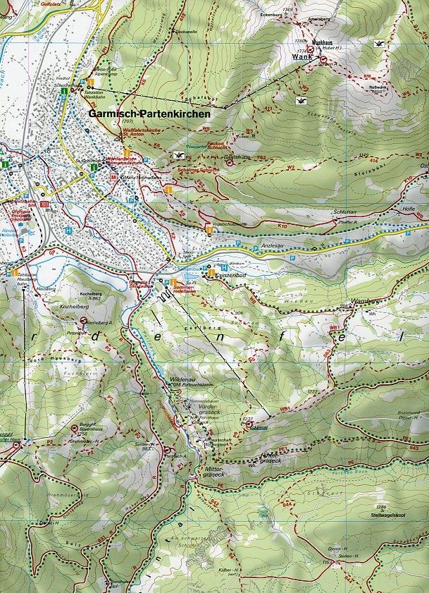 Garmisch-Partenkirchen: Wettersteingebirge, Werdenfelser Land 1 : 25 000