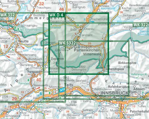 Garmisch-Partenkirchen: Wettersteingebirge, Werdenfelser Land 1 : 25 000