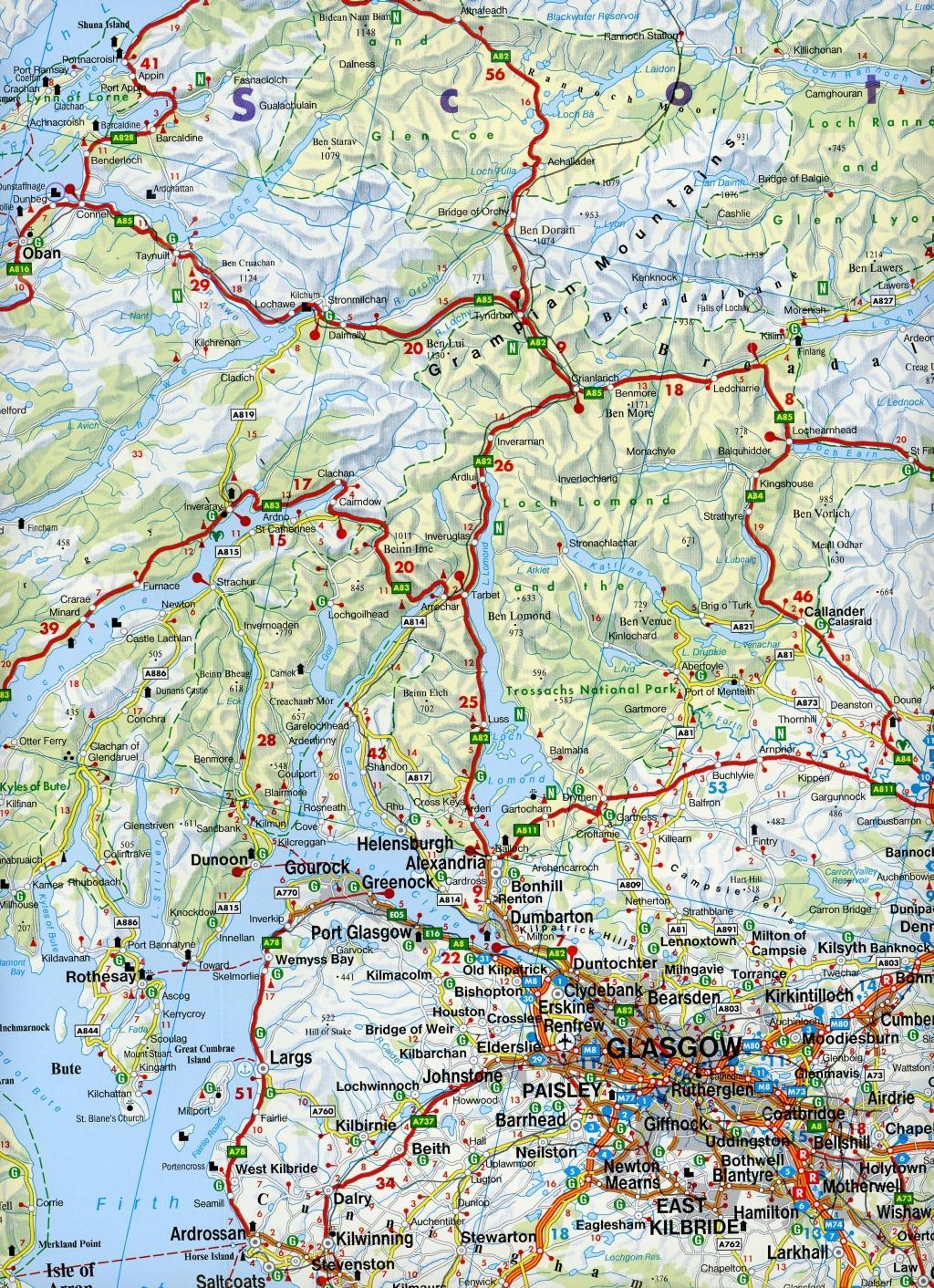 Schottland, Nordengland 1 : 400 000. Autokarte