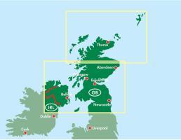 Schottland, Nordengland 1 : 400 000. Autokarte