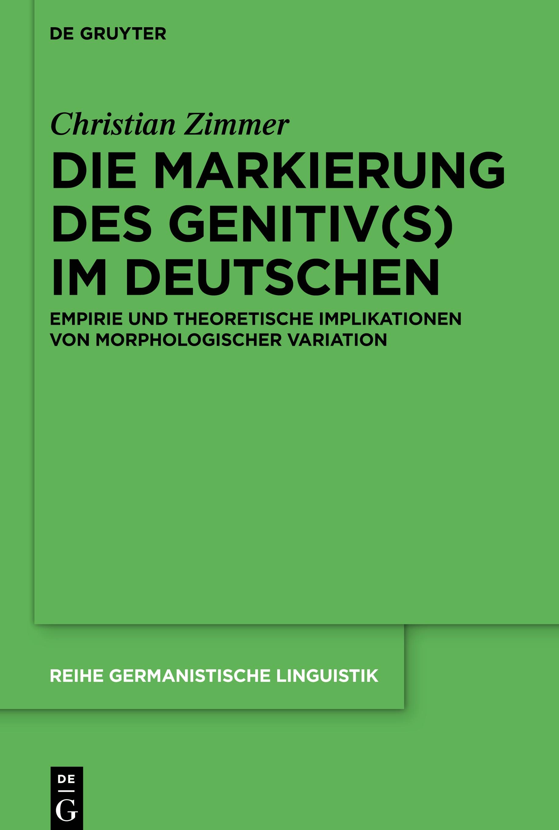 Die Markierung des Genitiv(s) im Deutschen