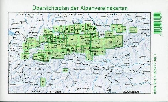 DAV Alpenvereinskarte 34/1 Kitzbüheler Alpen West 1 : 50 000 Wegmarkierungen