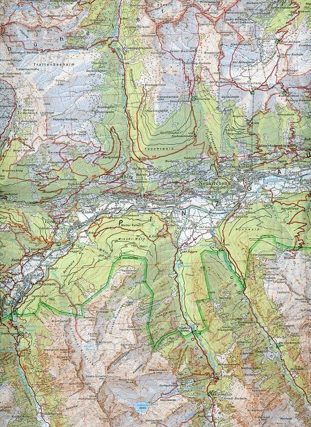 DAV Alpenvereinskarte 34/1 Kitzbüheler Alpen West 1 : 50 000 Wegmarkierungen