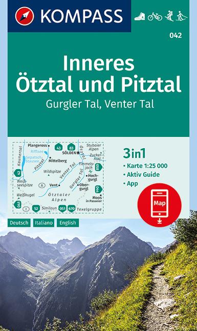 Inneres Ötztal und Pitztal, Gurgler Tal, Venter Tal 1:25 000