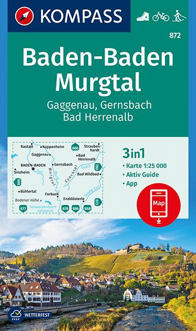 Baden-Baden, Murgtal, Gaggenau, Gernsbach, Bad Herrenalb 1:25 000