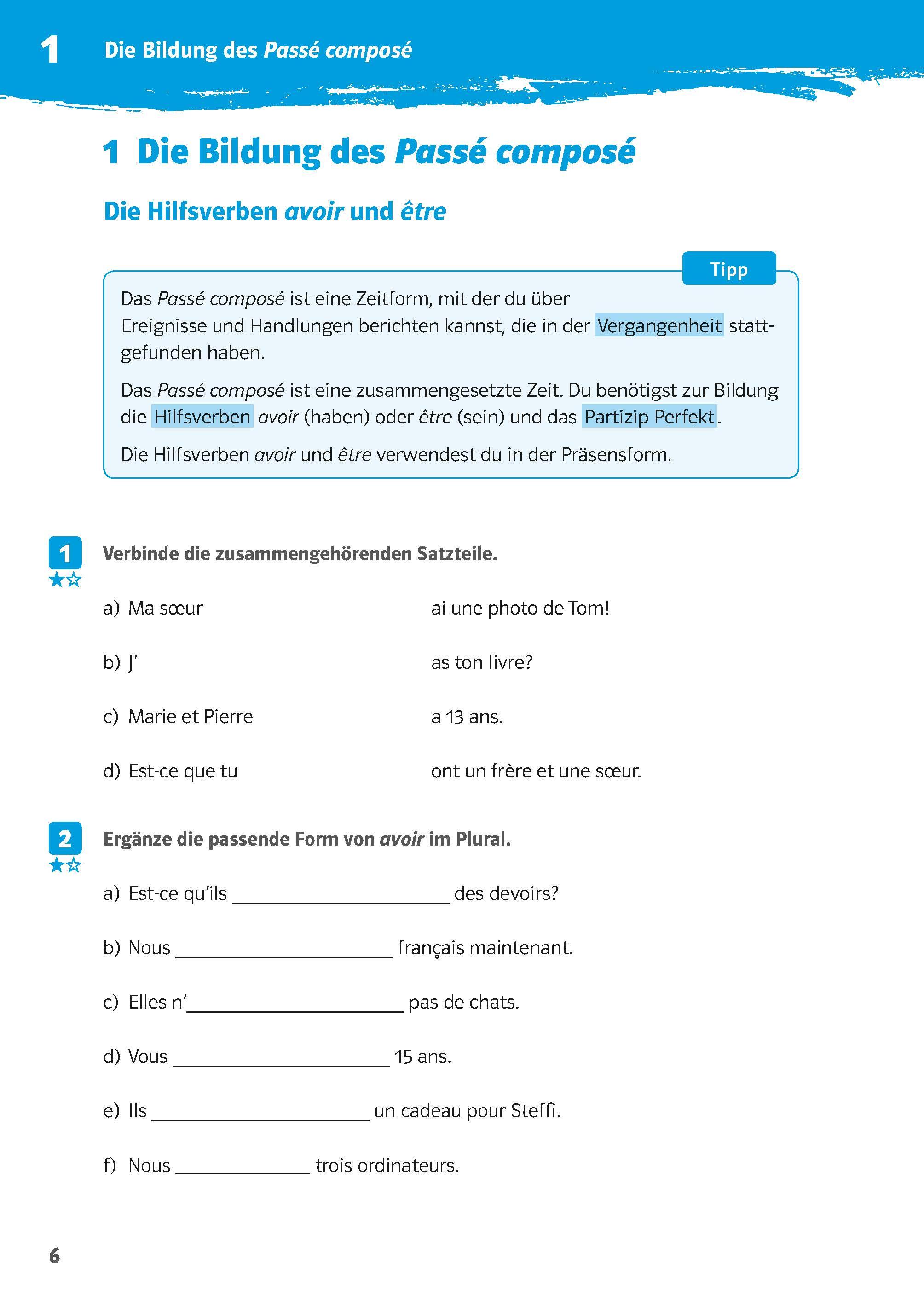 Klett 10-Minuten-Training Französisch Passé composé und Imparfait 1./2. Lernjahr