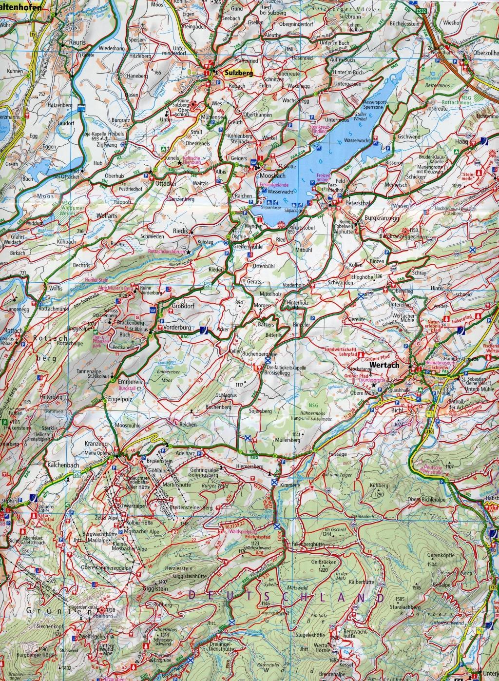 Allgäu, Kempten - Oberstdorf, Sonthofen - Bad Hindelang 1 : 50 000