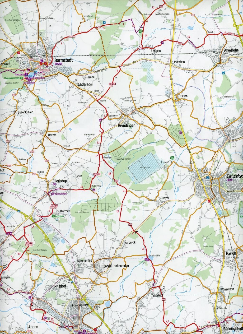 Radwanderkarte Hamburg West 1 : 60 000 RW-HH1