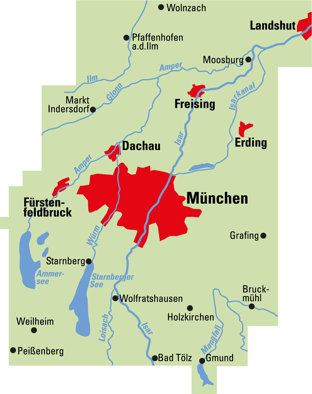 ADFC-Regionalkarte München und Umgebung, 1:75.000