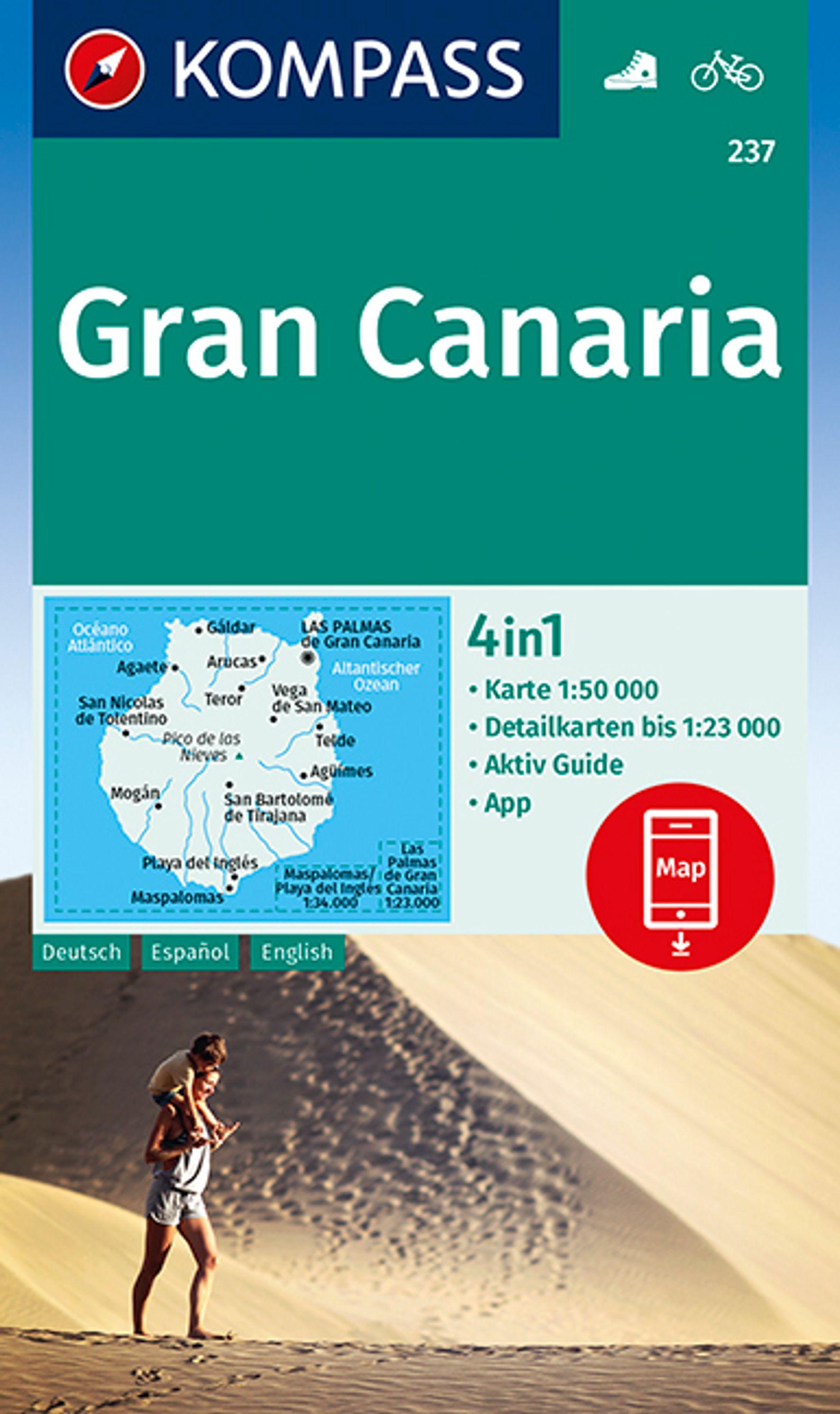 KOMPASS Wanderkarte 237 Gran Canaria 1:50.000