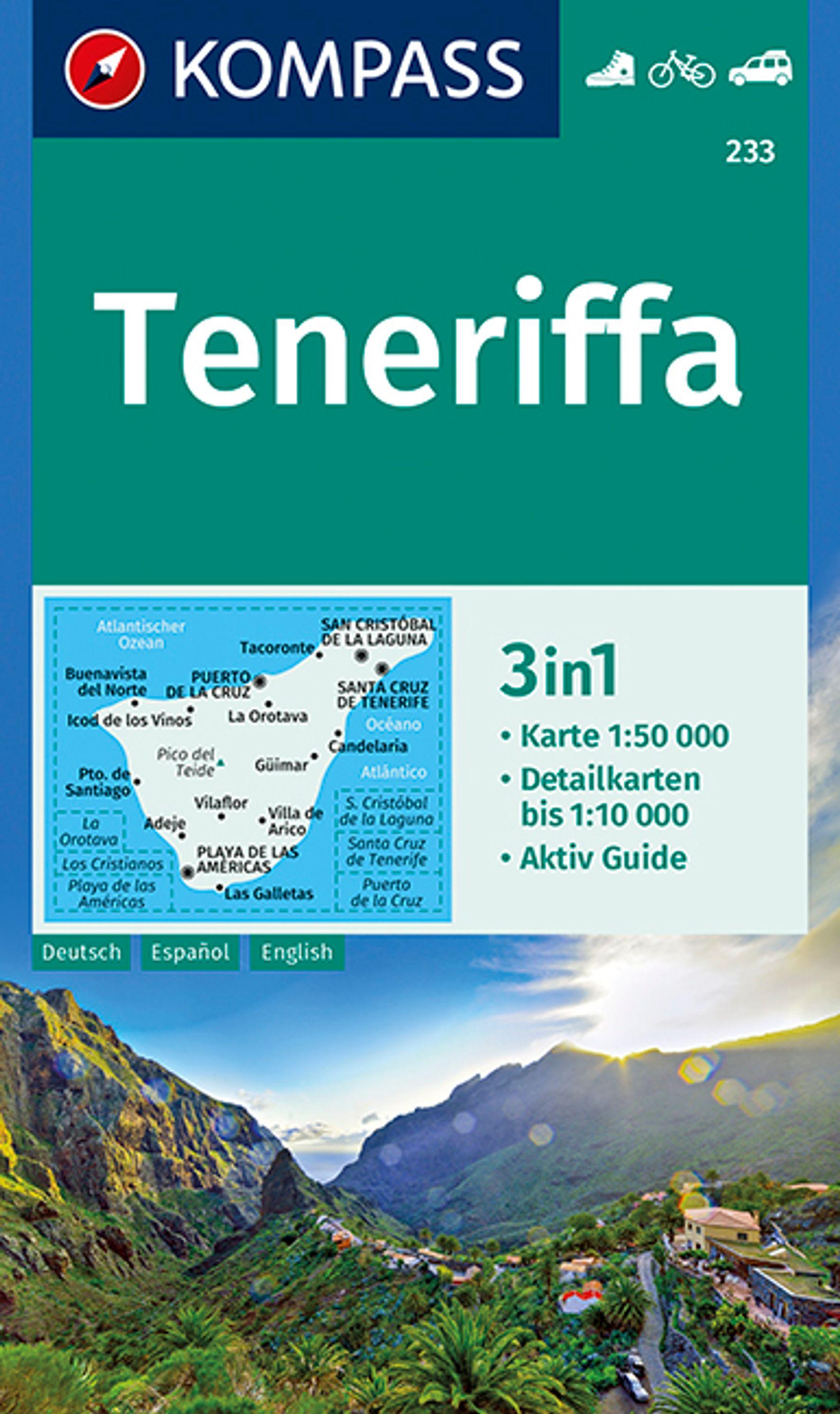 KOMPASS Wanderkarte 233 Teneriffa 1:50.000