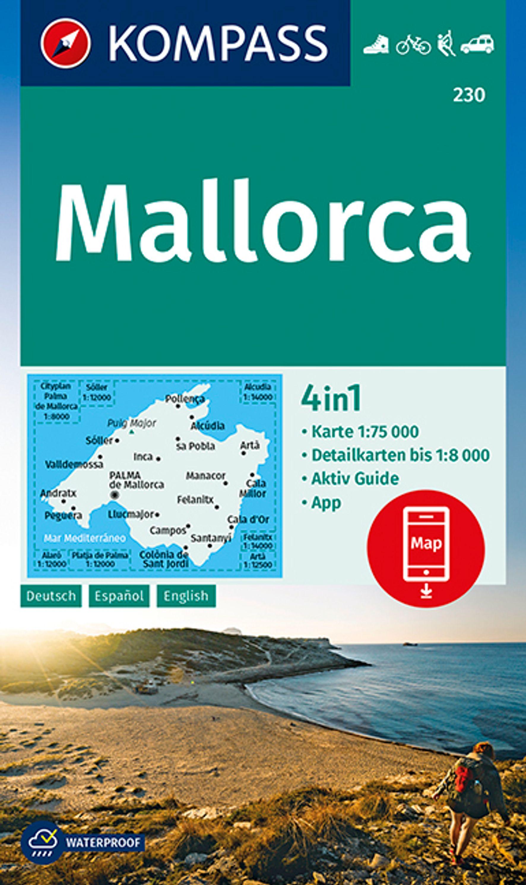 KOMPASS Wanderkarte 230 Mallorca 1:75.000