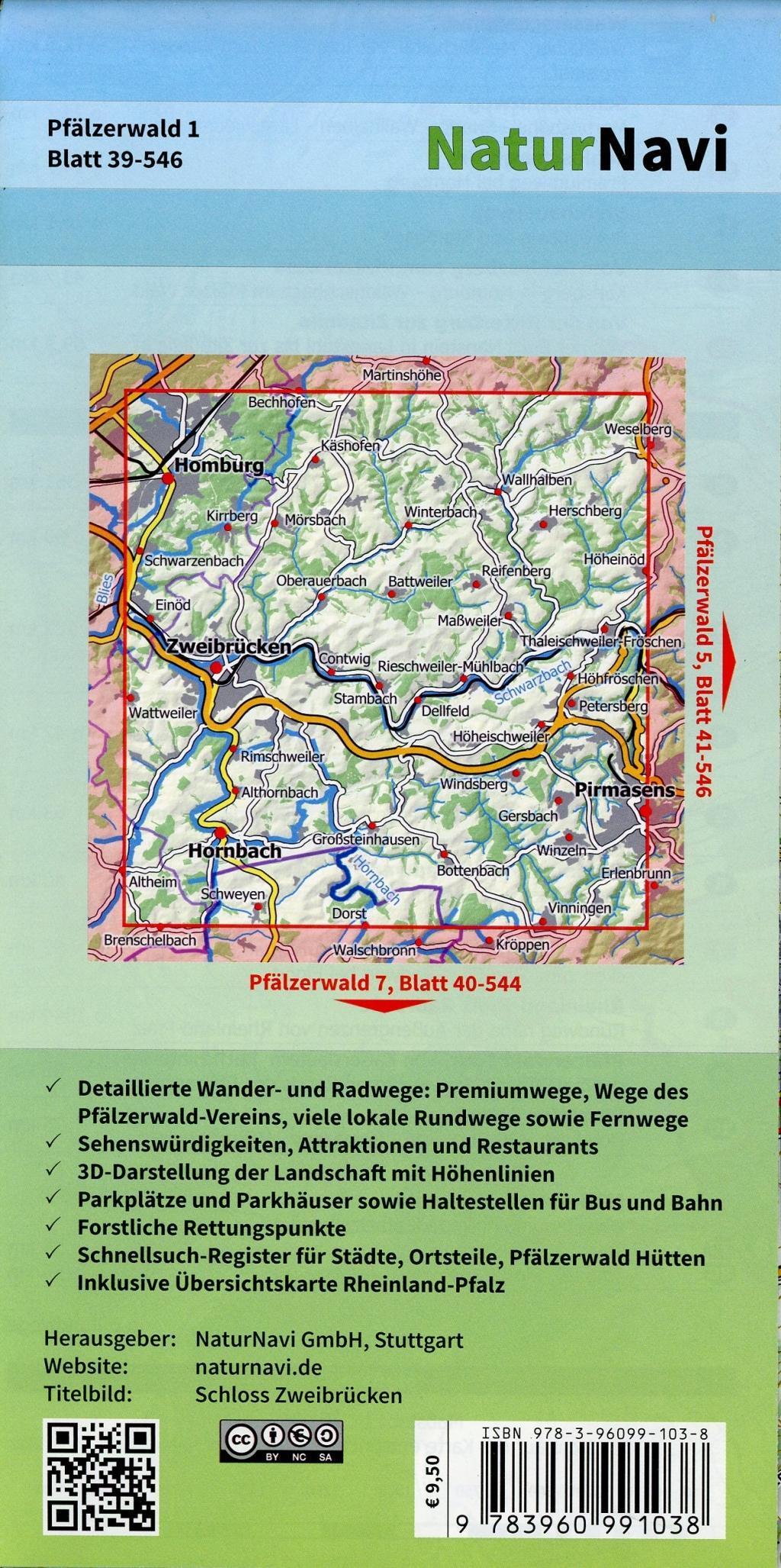 Pfälzerwald 1. Blatt 39-546, 1 : 25 000