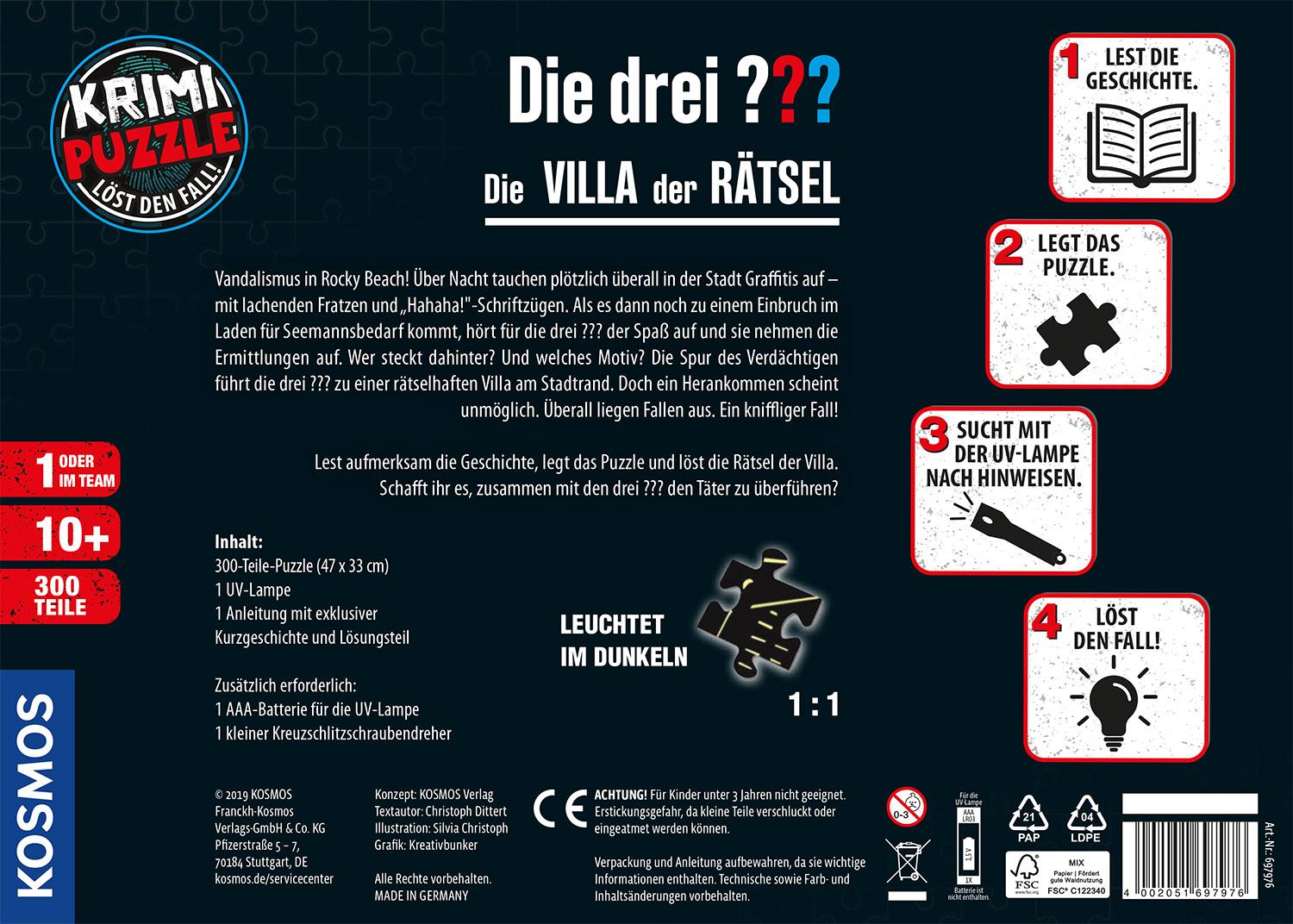 Krimipuzzle ??? 300 Teile / Die Villa der Rätsel (drei Fragezeichen)