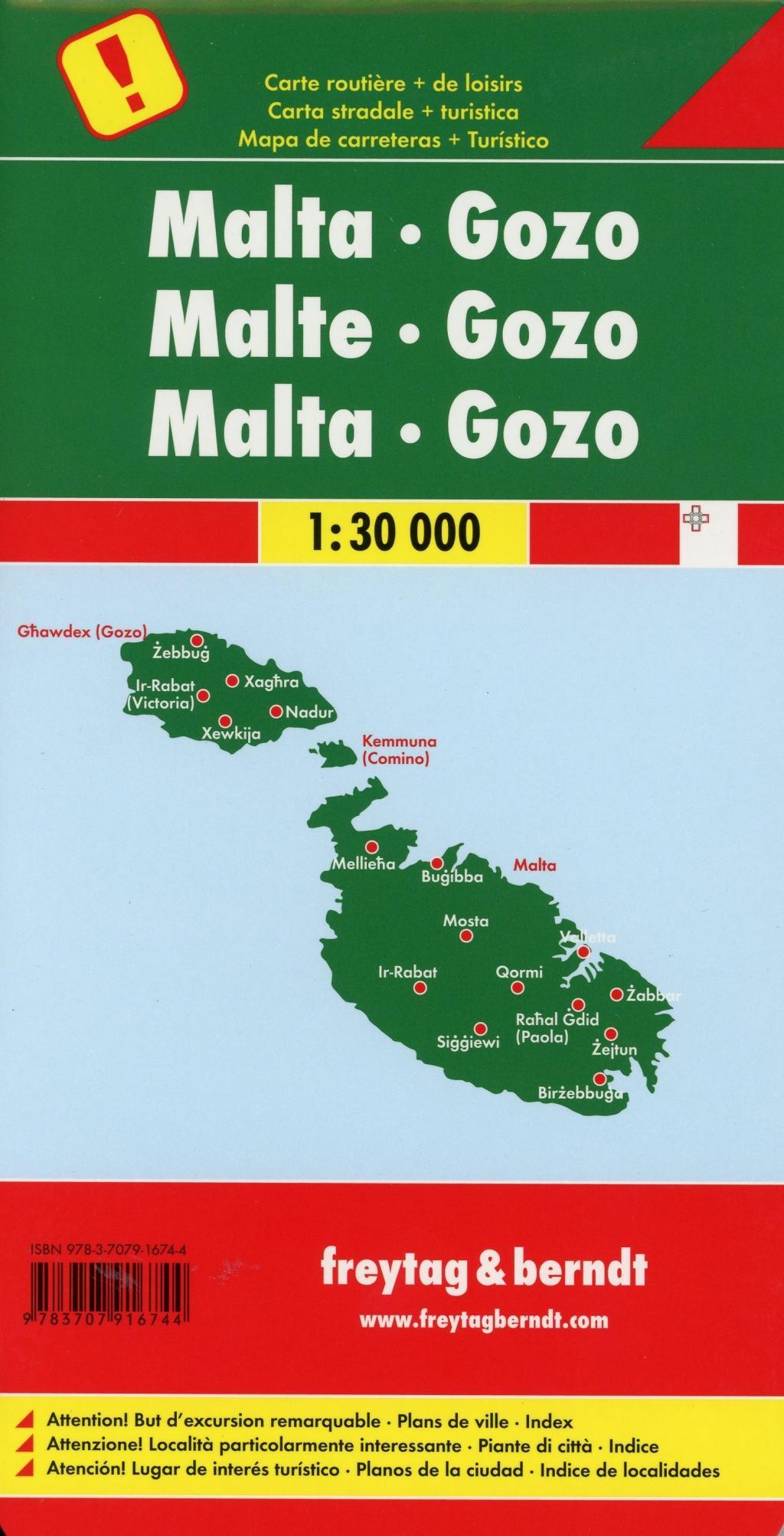 Malta - Gozo, Autokarte 1:30.000