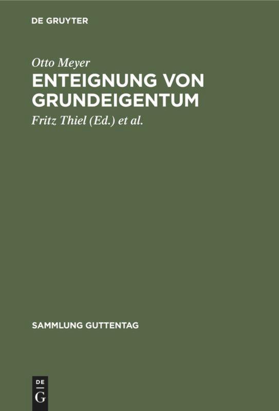 Enteignung von Grundeigentum