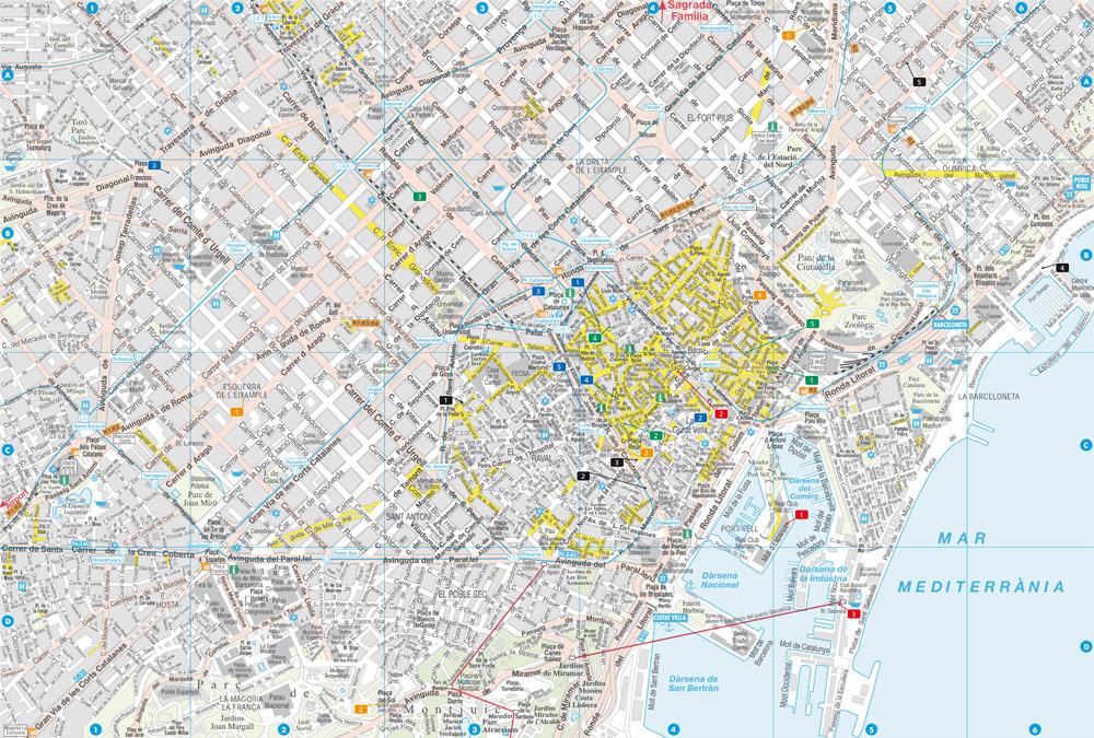 Barcelona, Stadtplan 1:10 000, City Pocket + The Big Five