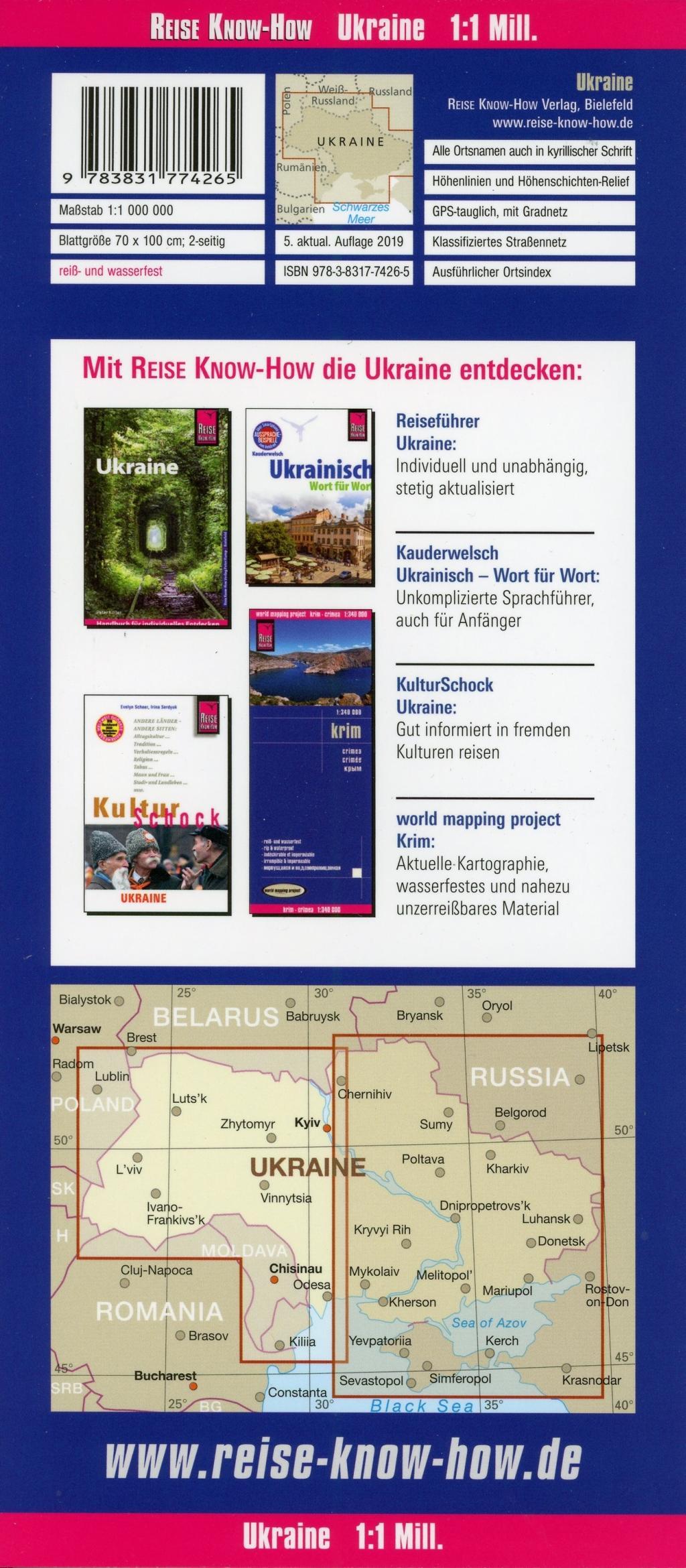 Reise Know-How Landkarte Ukraine (1:1.000.000)