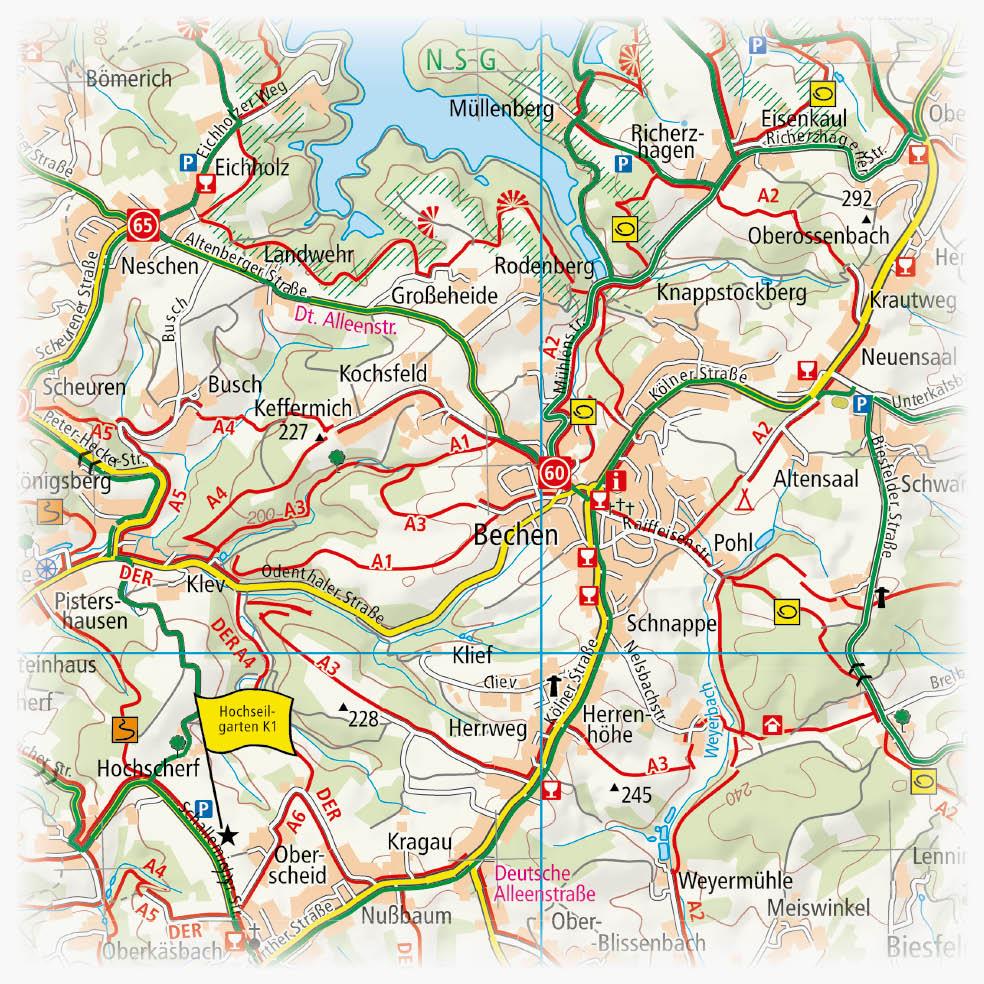 Bergisches Land, Solingen - Remscheid - Bergisch Gladbach 1:50 000